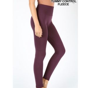 Seamless Tummy Control Fleece Leggings